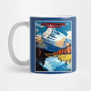 Matterhorn Mountain Switzerland Travel and Tourism Advertising Print Mug